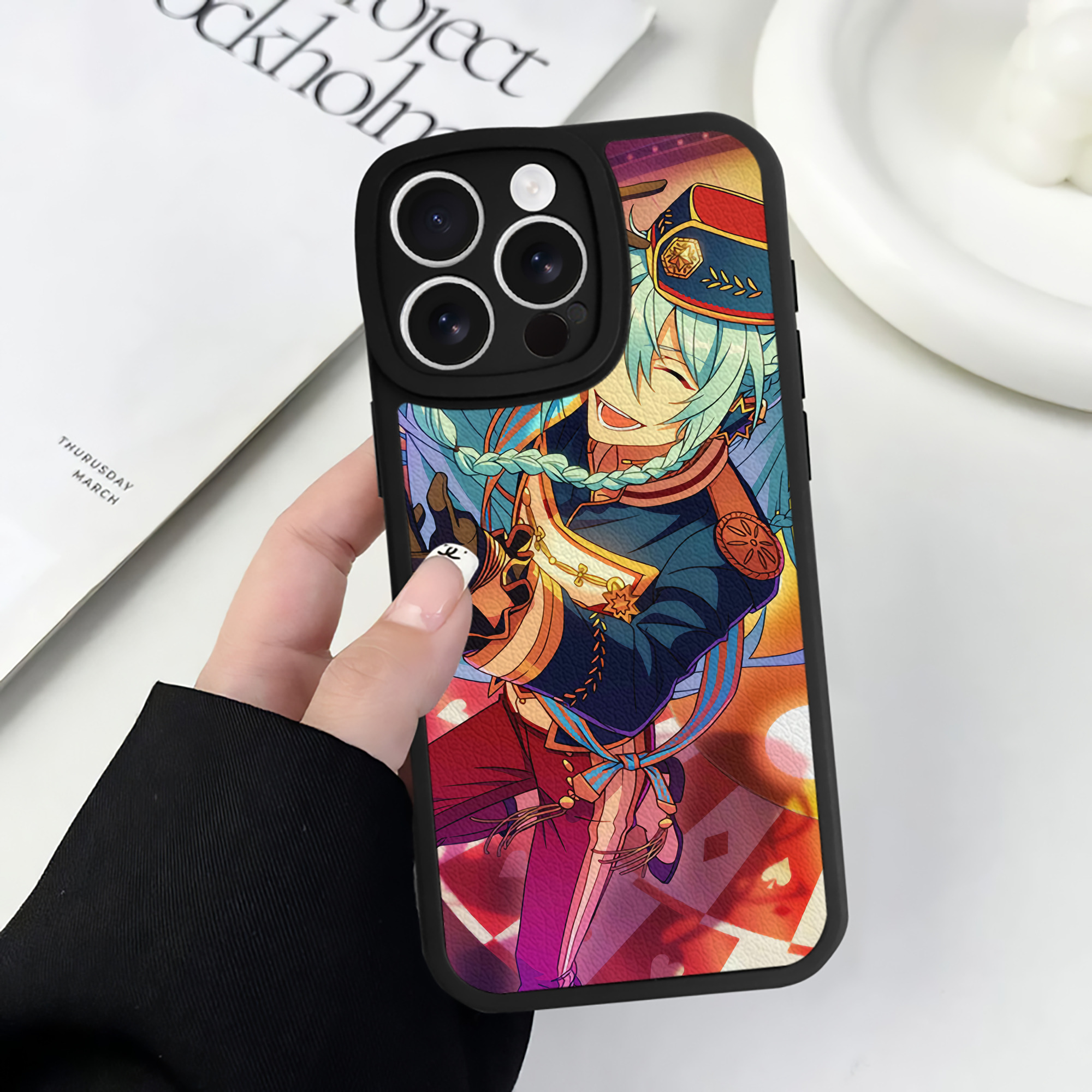 （画像用） あんさんぶるスターズ! Ensemble Stars 【iPhone 16シリーズ対応】シリコンスマホケース（レザー調） 材質：シリコン